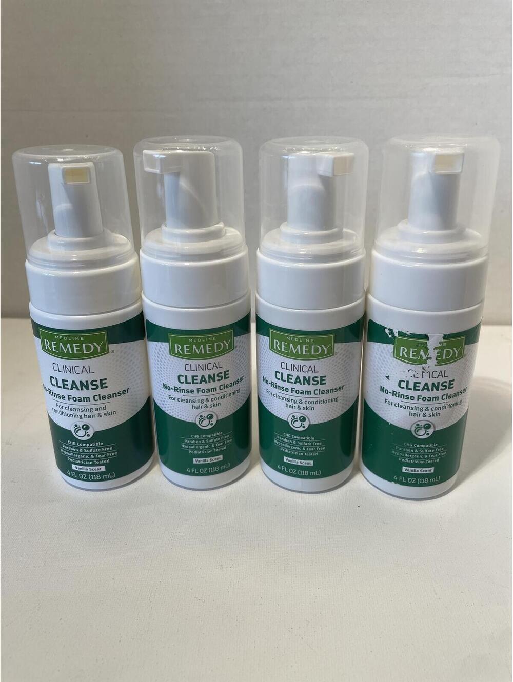 Remedy Clinical Cleanse No-Rinse Foam Cleanser 4 Bottles, 4 fl oz Each